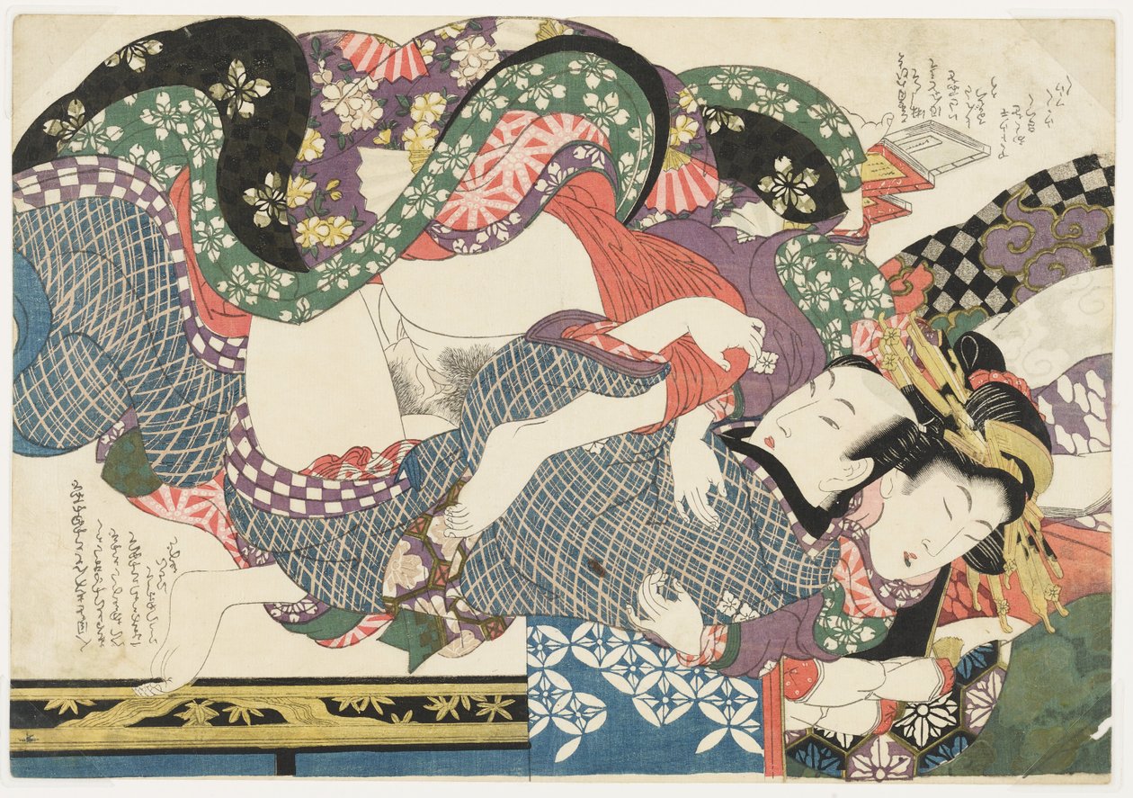 Dochter van een groot huis, uit Selecties uit de brokaatwijk (E-awase kingaishō) door Kikukawa Eizan
