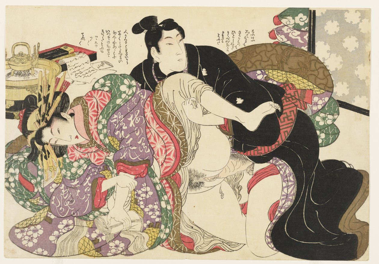 De dochter van een groot huis, uit Selecties uit de brokaatwijk (E-awase kingaishō) door Kikukawa Eizan