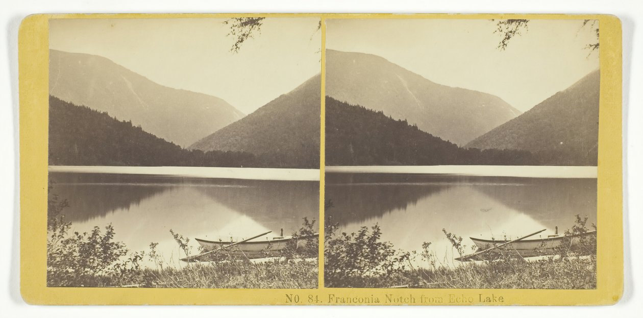 Franconia Notch vanaf Echo Lake door Kilburn Brothers, BW Kilburn