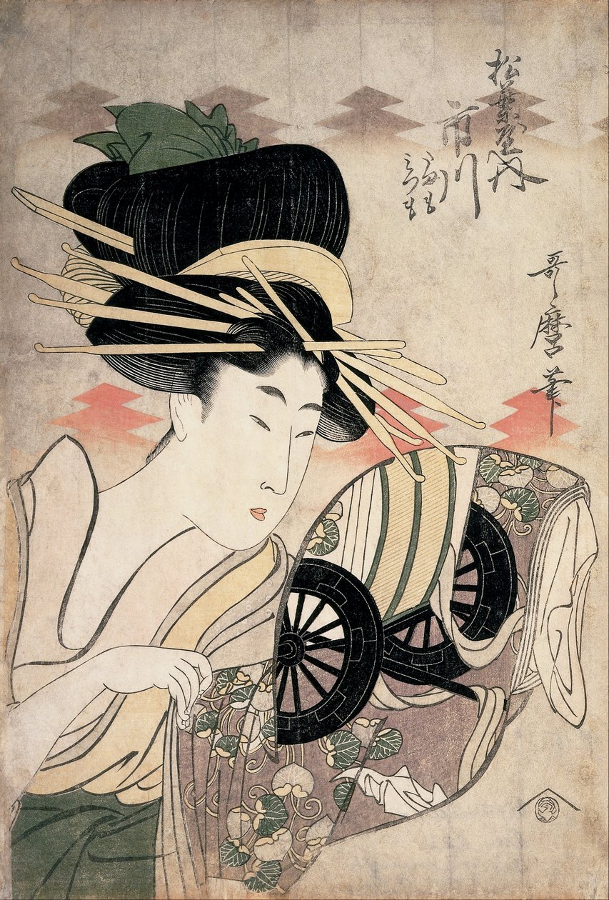 De courtisane Ichikawa van de Matsuba-inrichting door Kitagawa Utamaro