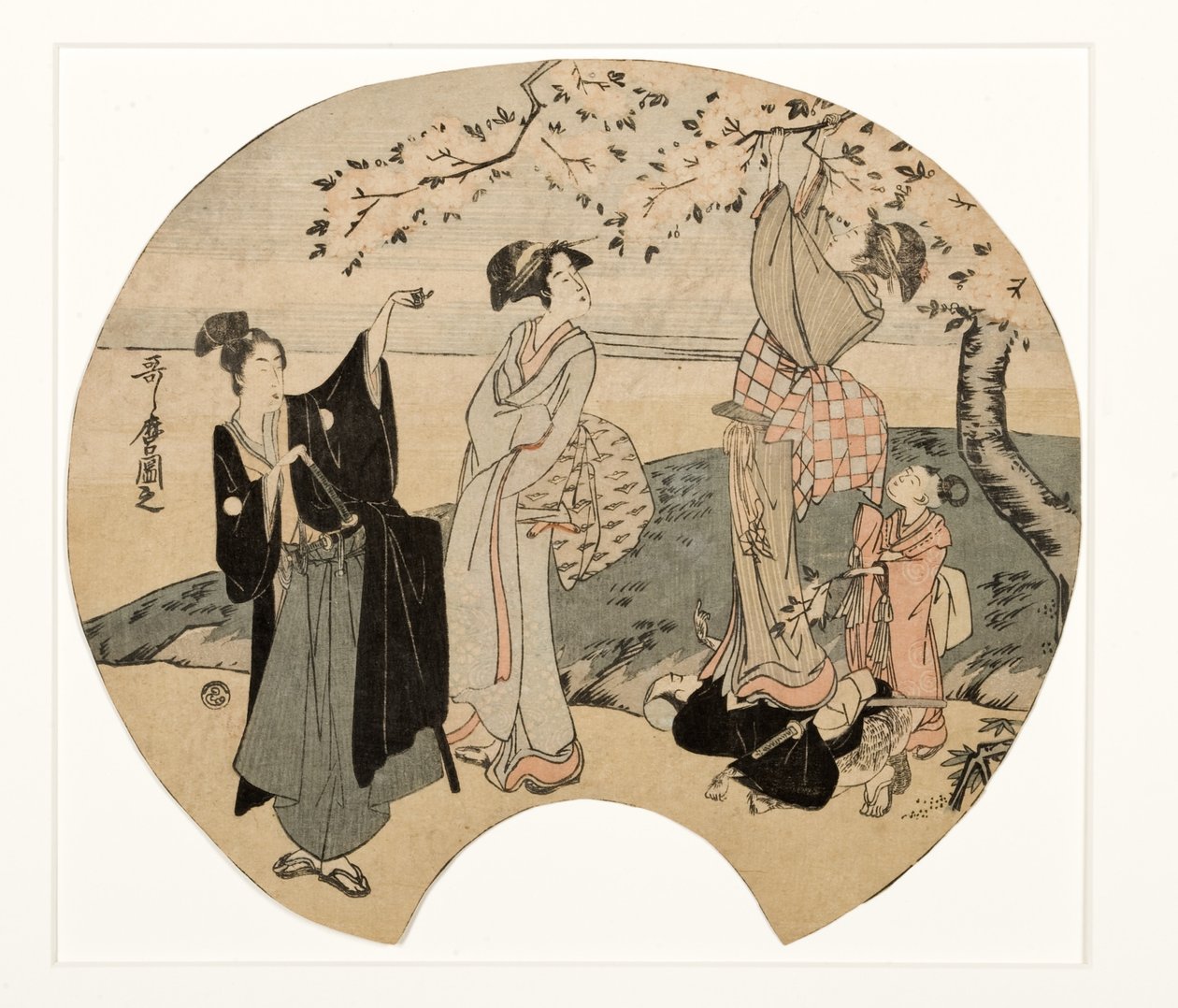 Kersenbloesems bekijken, 1794-96 door Kitagawa Utamaro