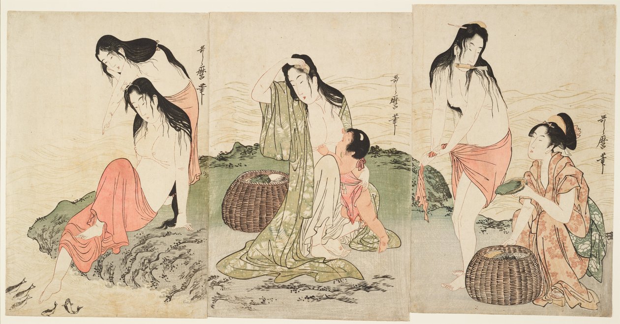 Abaalduikers door Kitagawa Utamaro