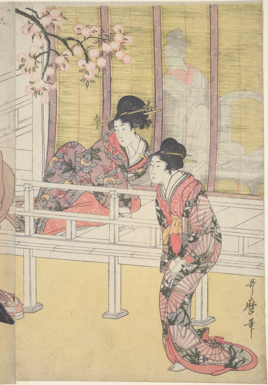 Aoi-Hime Bezoekt Rokujo-hime door Kitagawa Utamaro