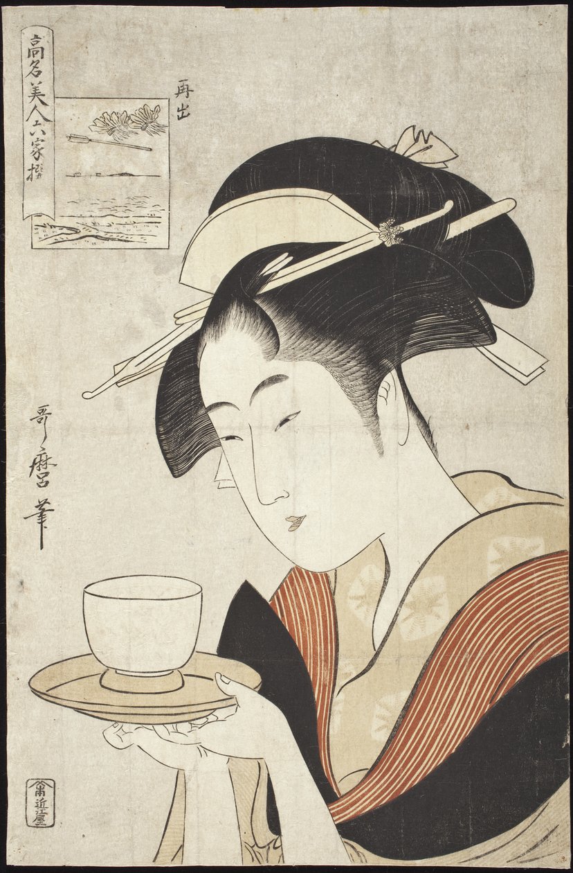 Opnieuw verschijnend: de courtisane Naniwaya Okita door Kitagawa Utamaro