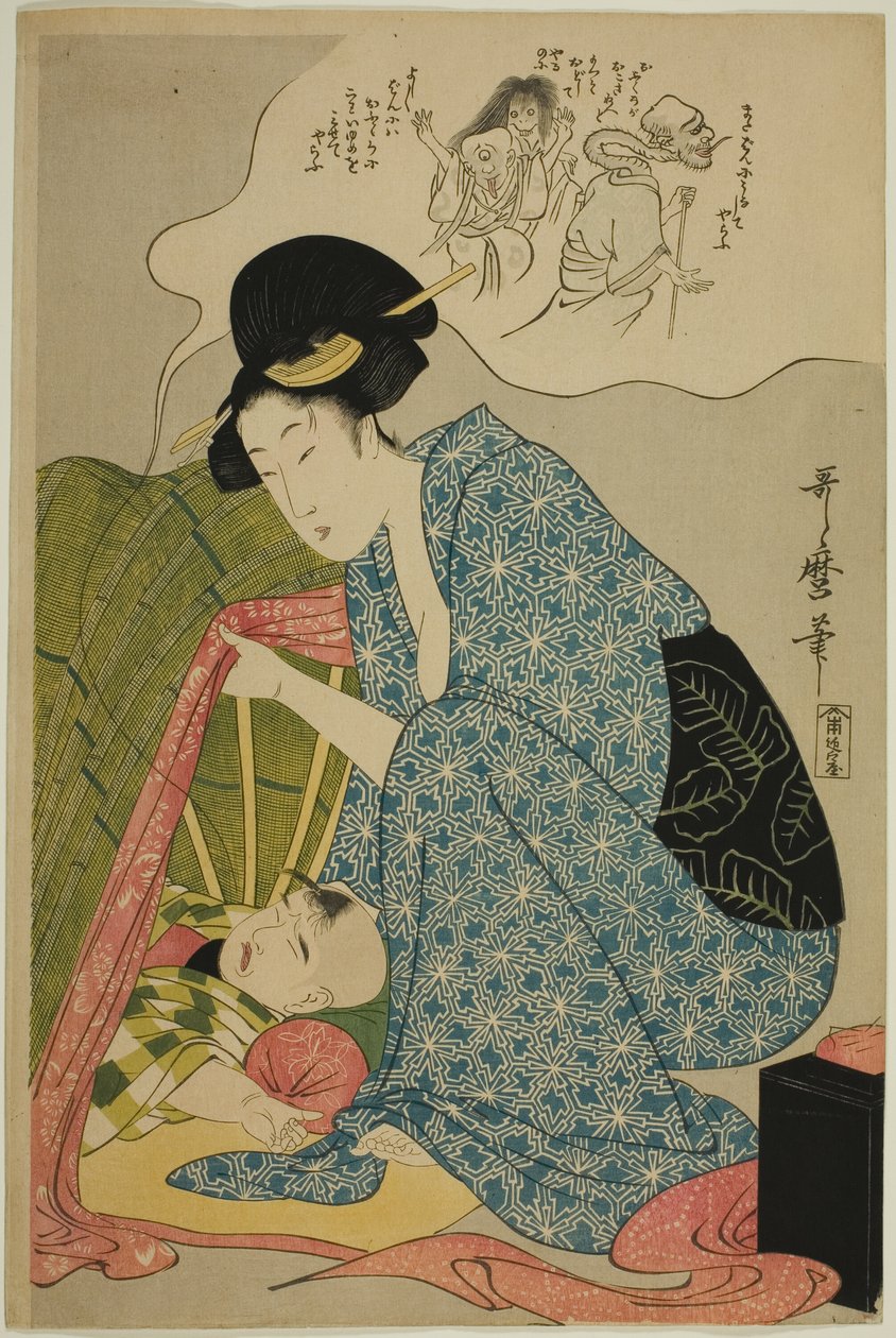 Kindernachtmerrie van geesten door Kitagawa Utamaro