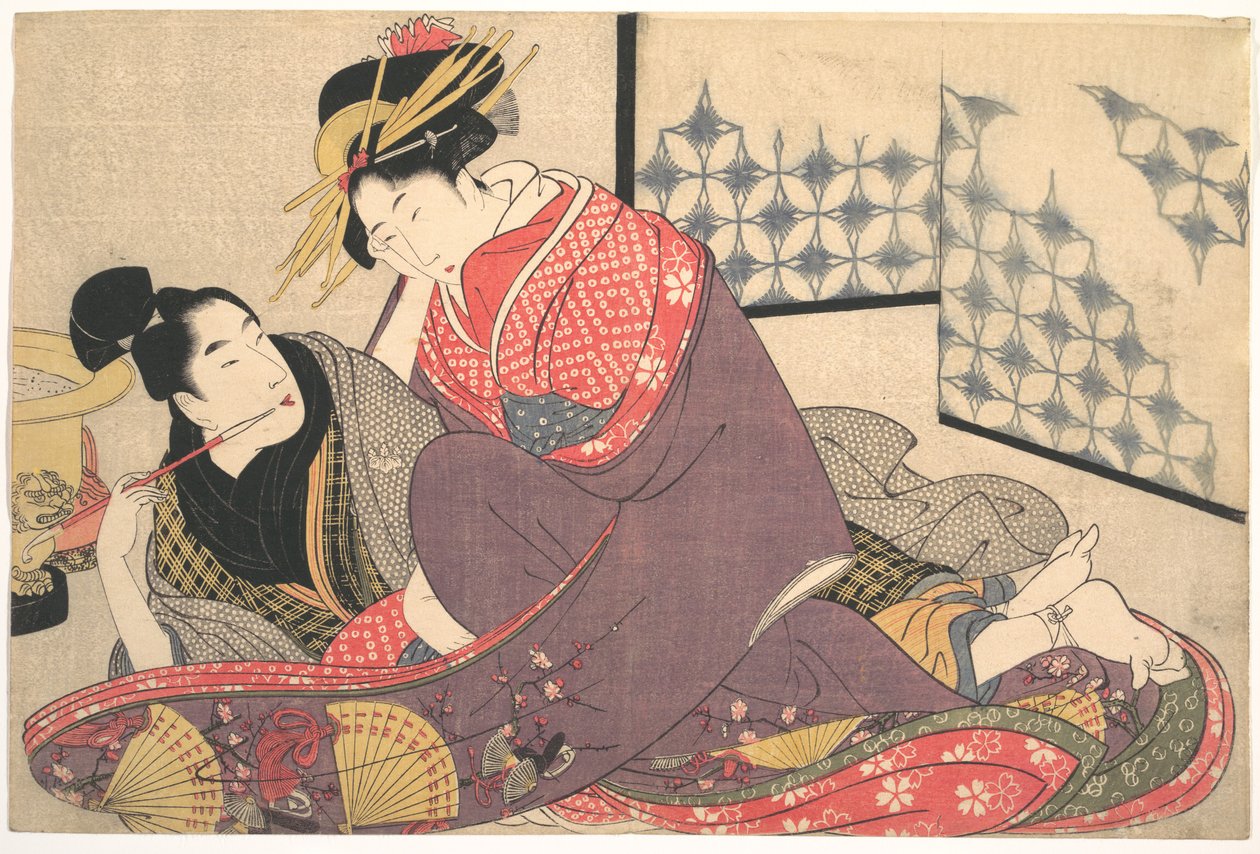 Erotische prent door Kitagawa Utamaro