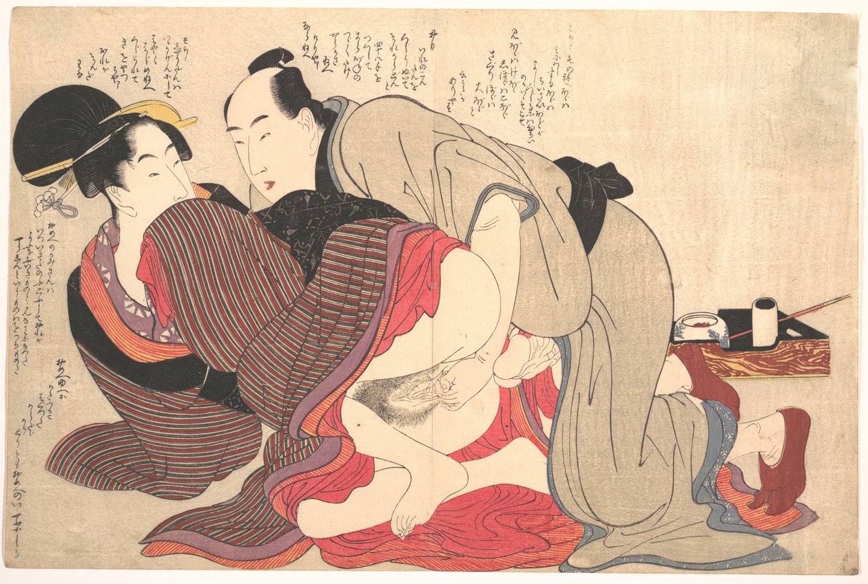 Erotische prent door Kitagawa Utamaro