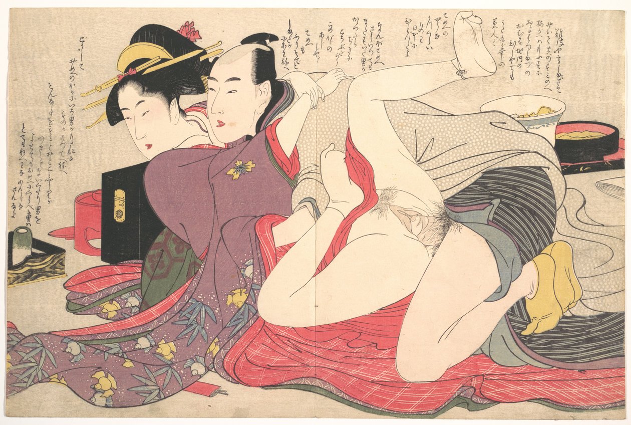 Erotische prent door Kitagawa Utamaro