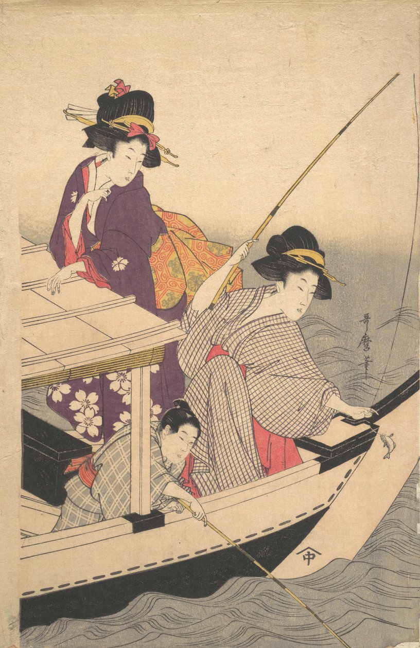 Vissen, laat 18e eeuw door Kitagawa Utamaro