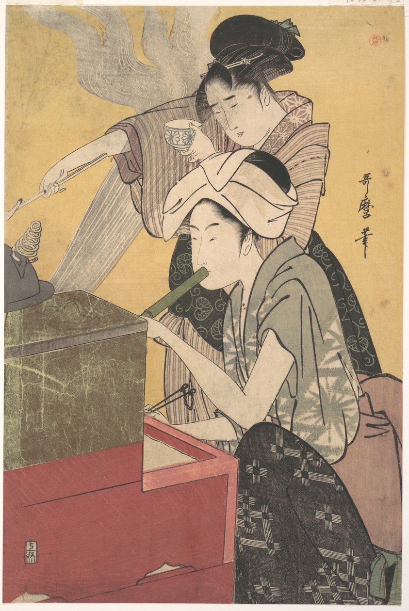 In de keuken door Kitagawa Utamaro