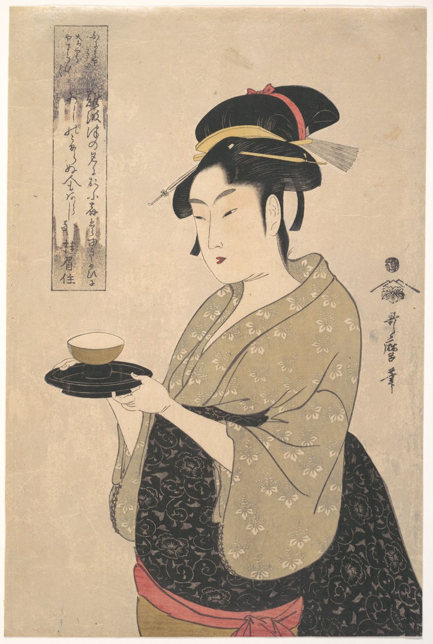 Okita van het theehuis Naniwa-ya door Kitagawa Utamaro
