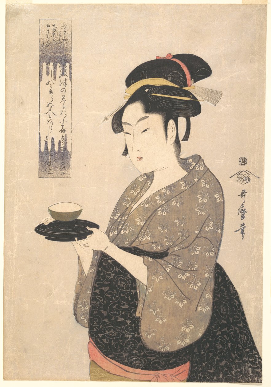 Okita van het theehuis Naniwaya door Kitagawa Utamaro