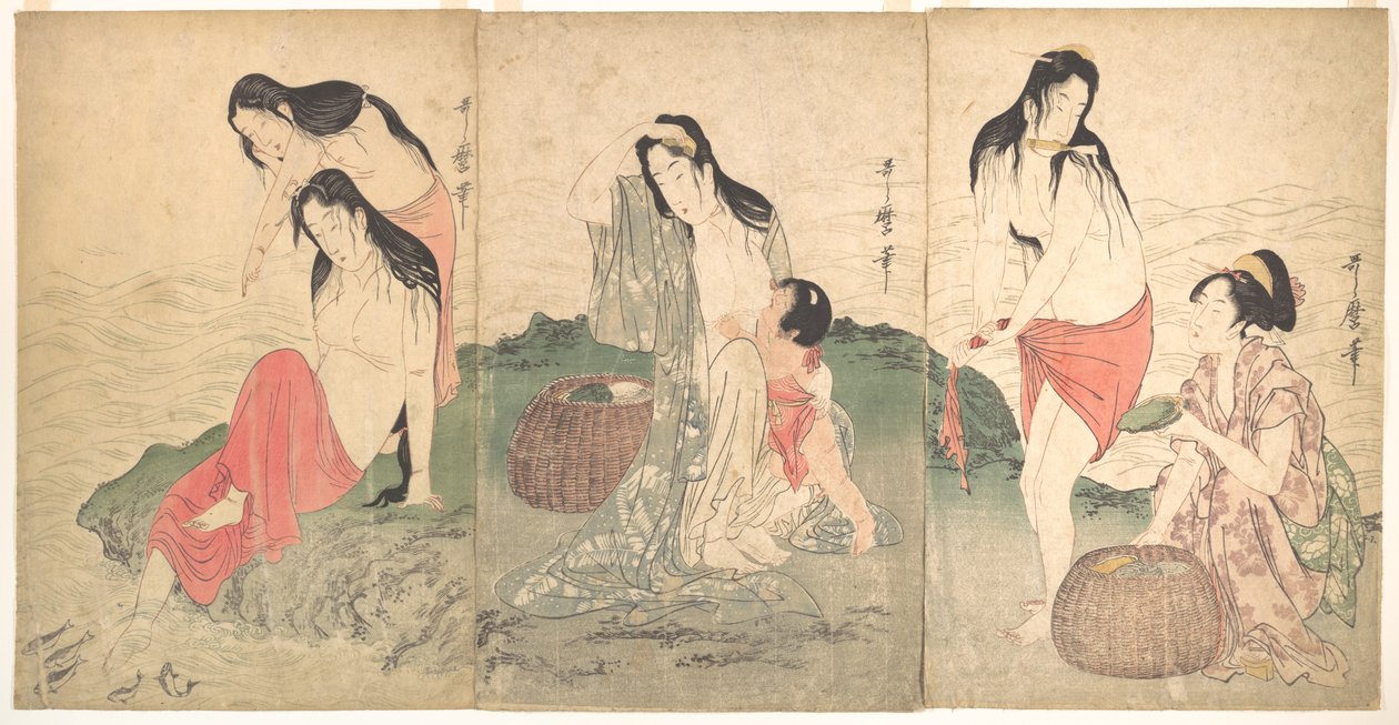 De awabi-vissers door Kitagawa Utamaro