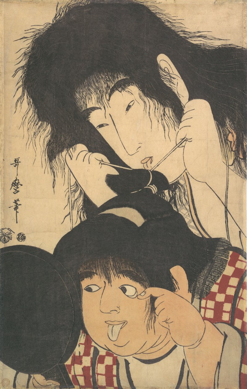 Yamauba en Kintaro, ca. 1795 door Kitagawa Utamaro