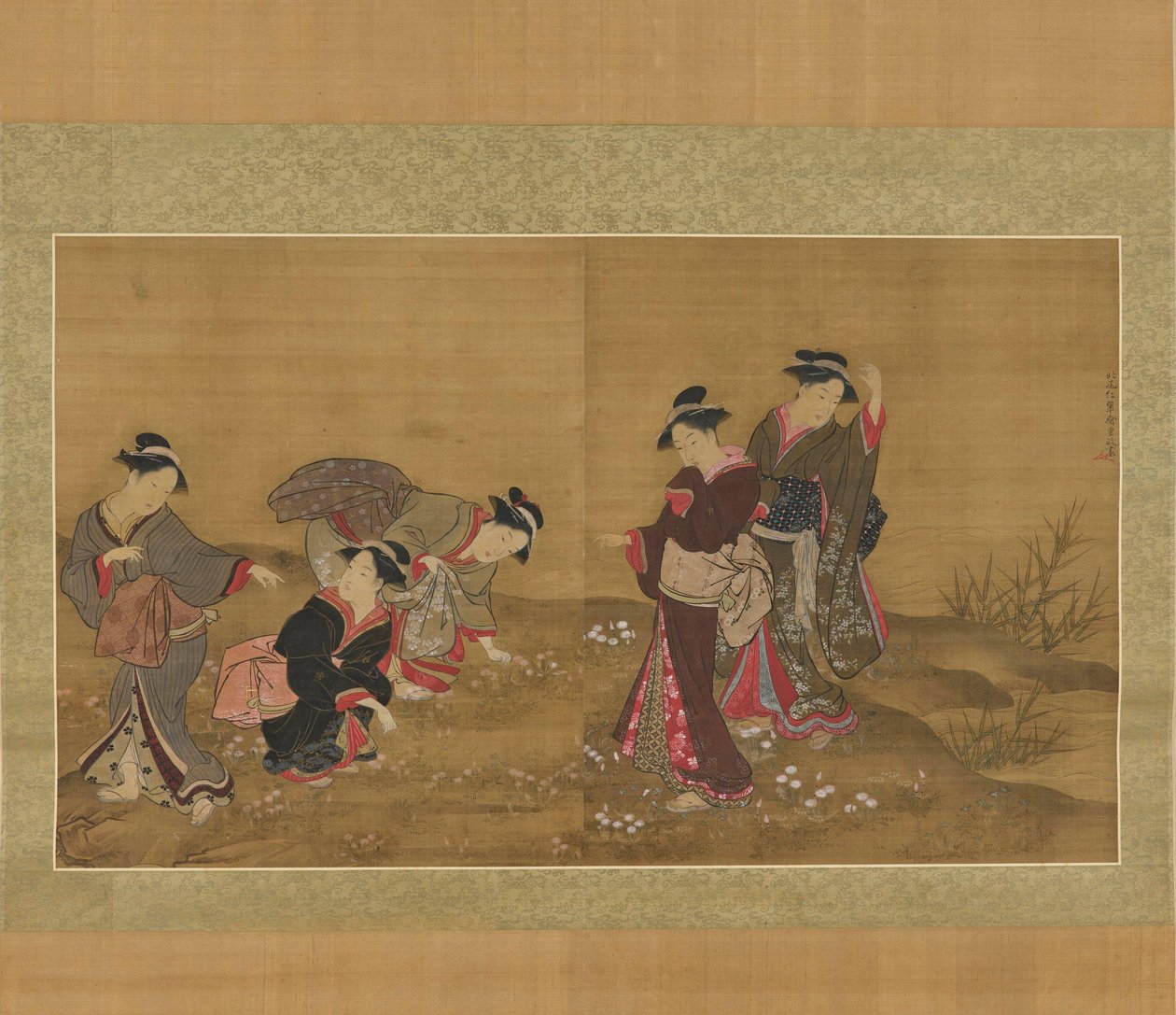 Planten verzamelen door Kitao Shigemasa