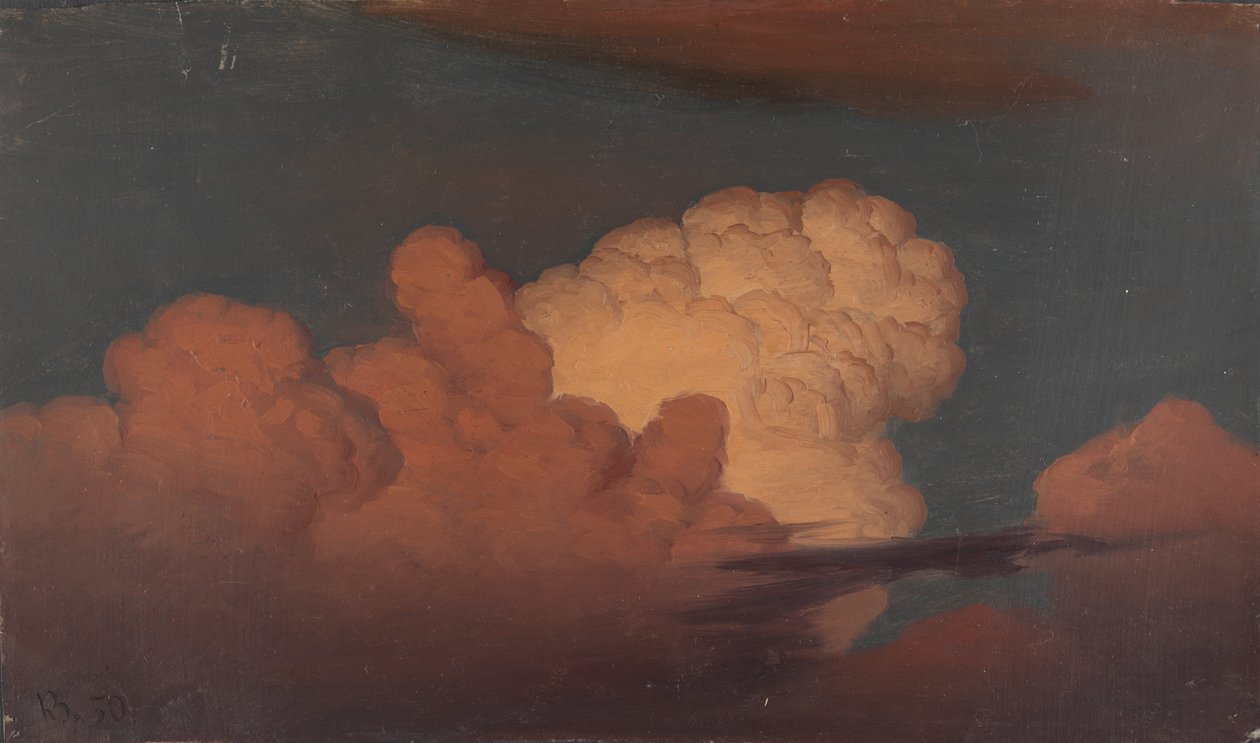 Studie van de wolk door Knud Baade