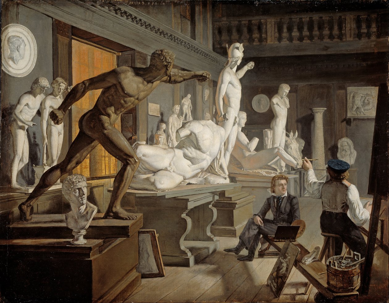 Noors Bokmål:  Fra Kunstakademiet i København Scène van de Academie in Kopenhagen door Knud Baade