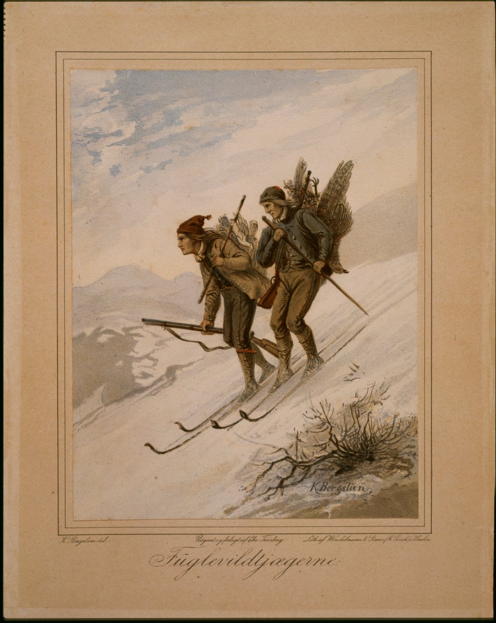 Wilde vogeljagers door Knud Bergslien