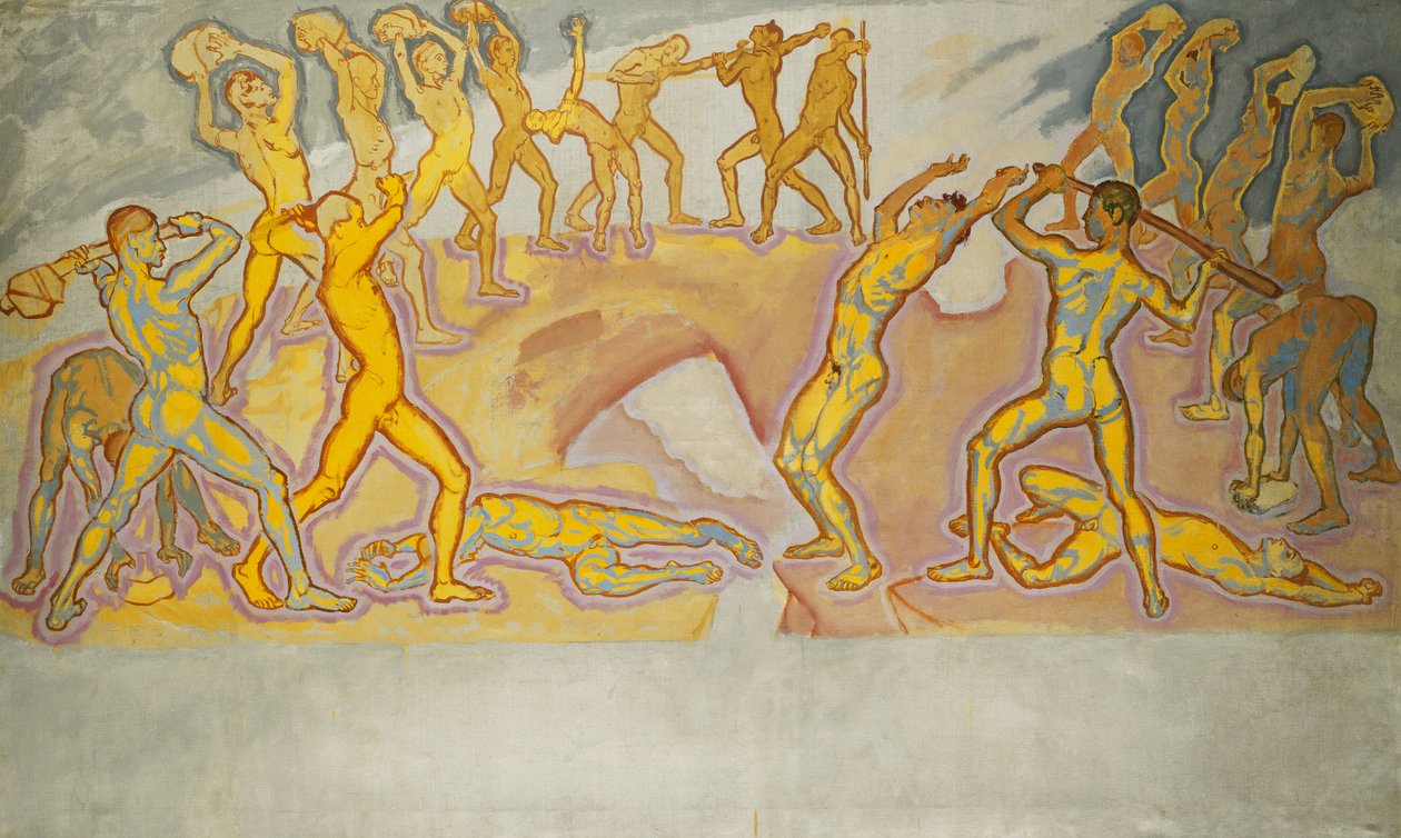 Botsing van de Titanen, c.1913-1915 door Koloman Moser