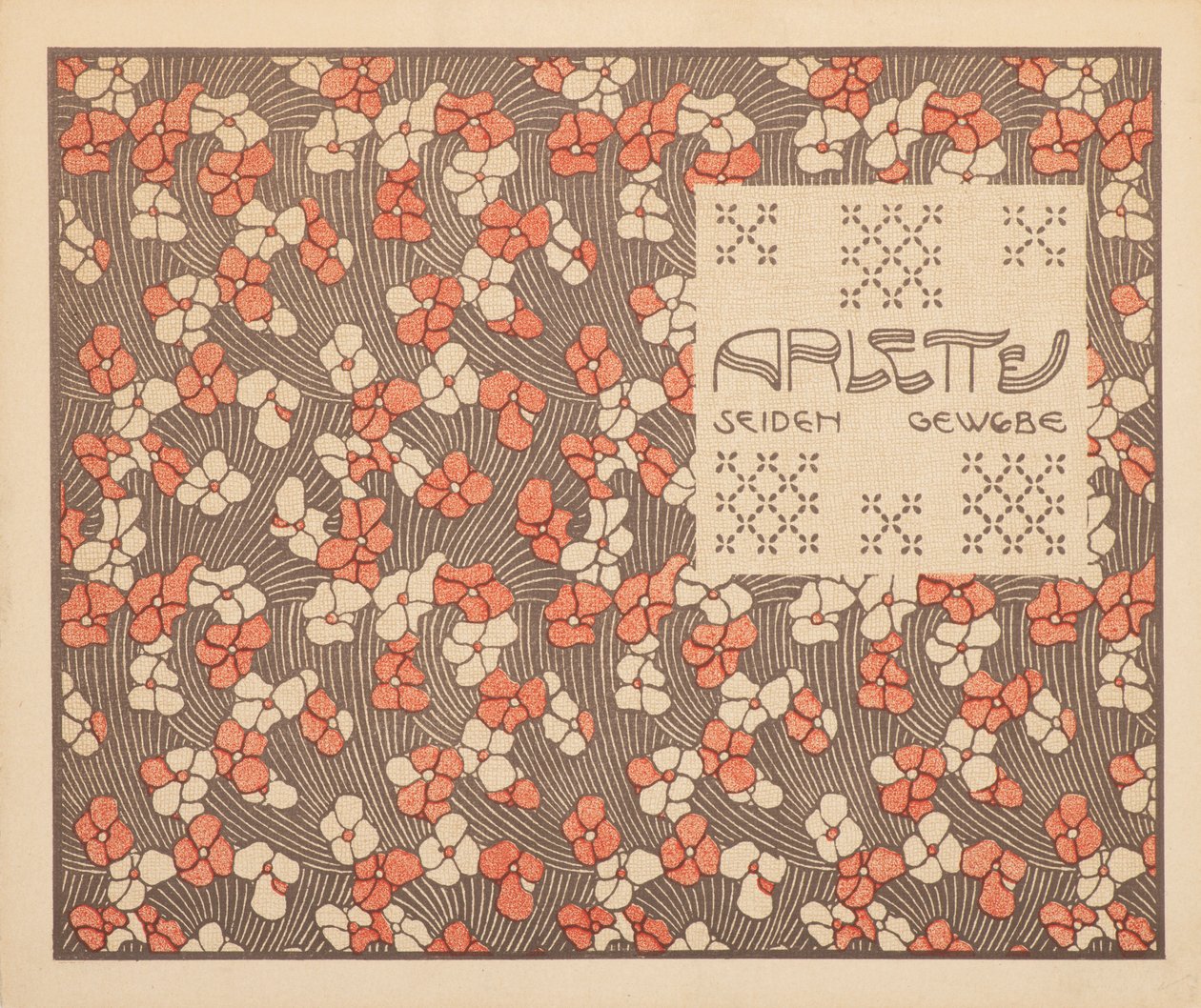 Arlette zijden stof door Koloman Moser