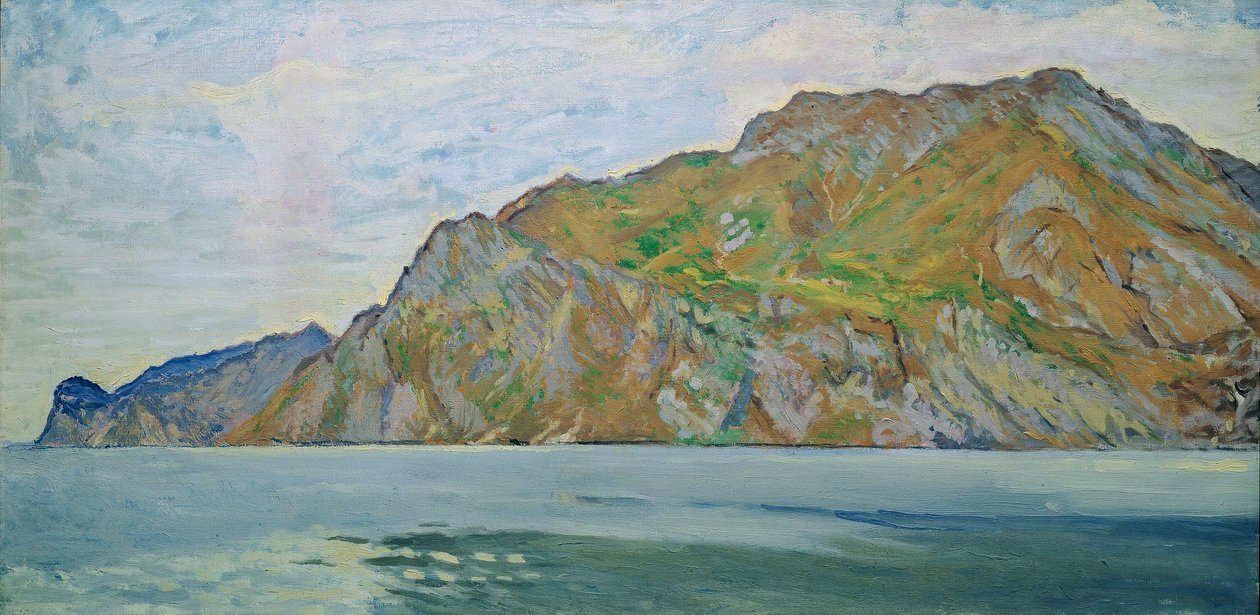Uitzicht vanaf Torbole op de westelijke oever van het Gardameer door Koloman Moser