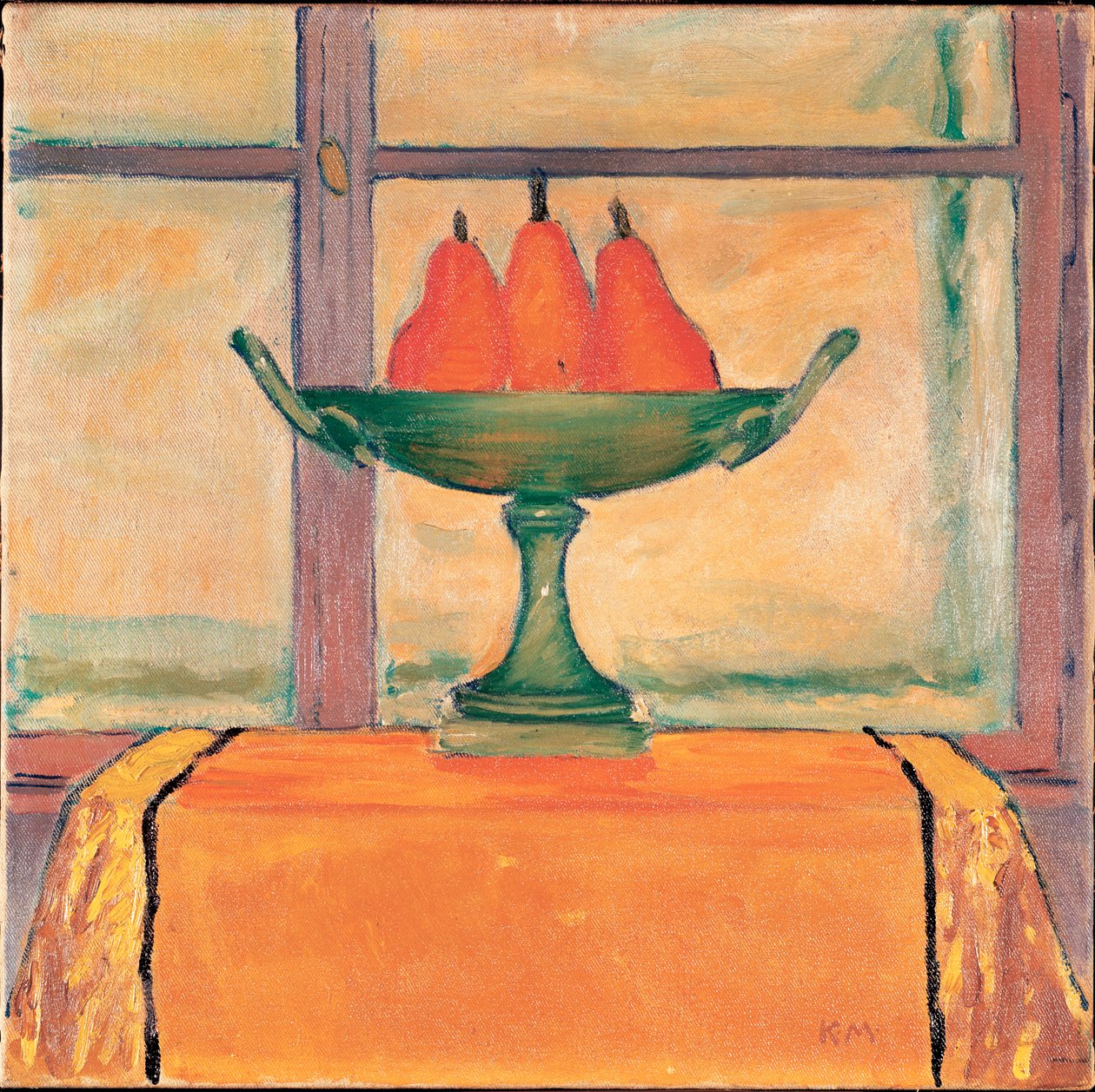 Früchtestilleben - Stilleven met vruchten ... (olieverf op doek) door Koloman Moser