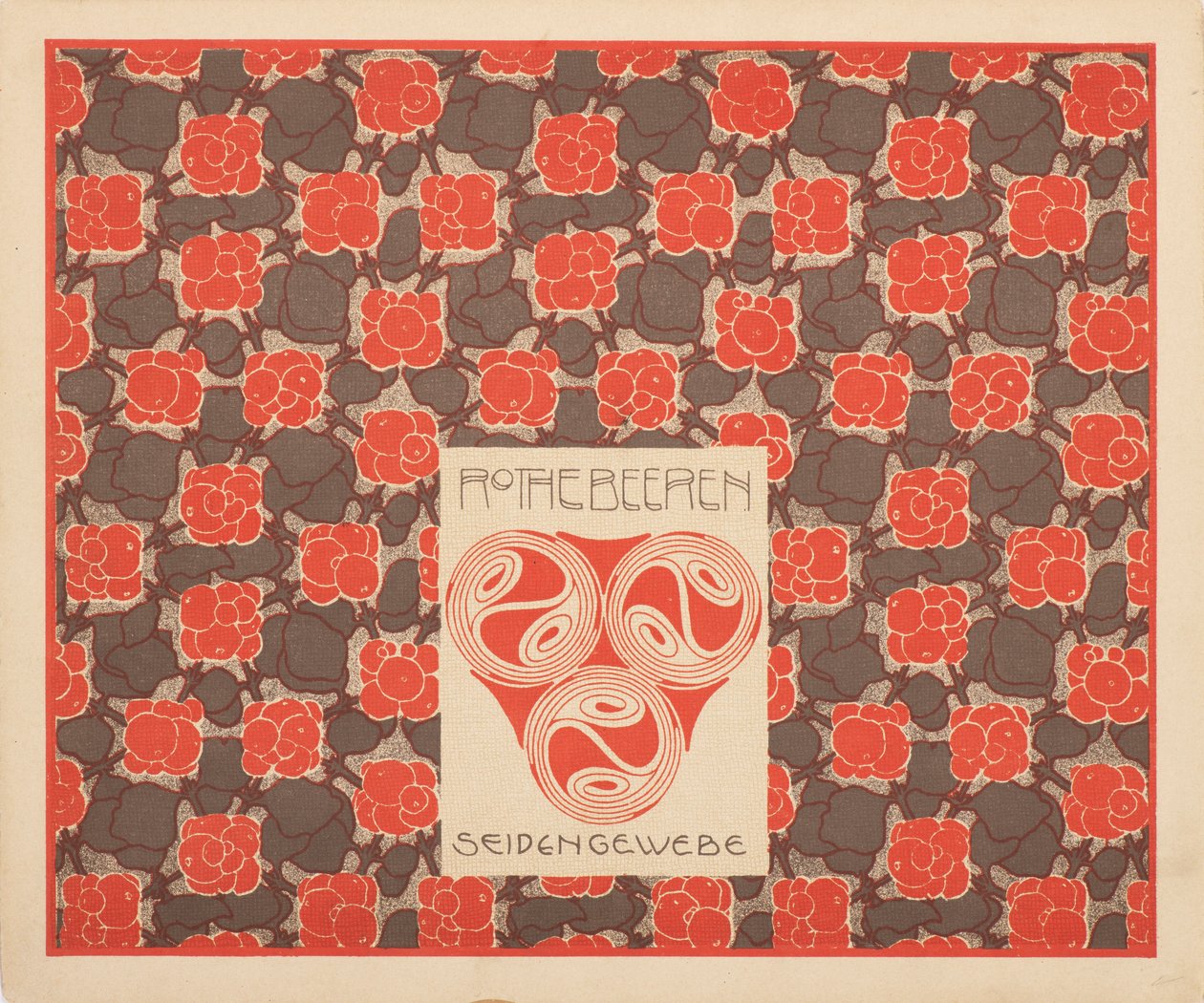 Rode bessen zijden stof, 1901 door Koloman Moser
