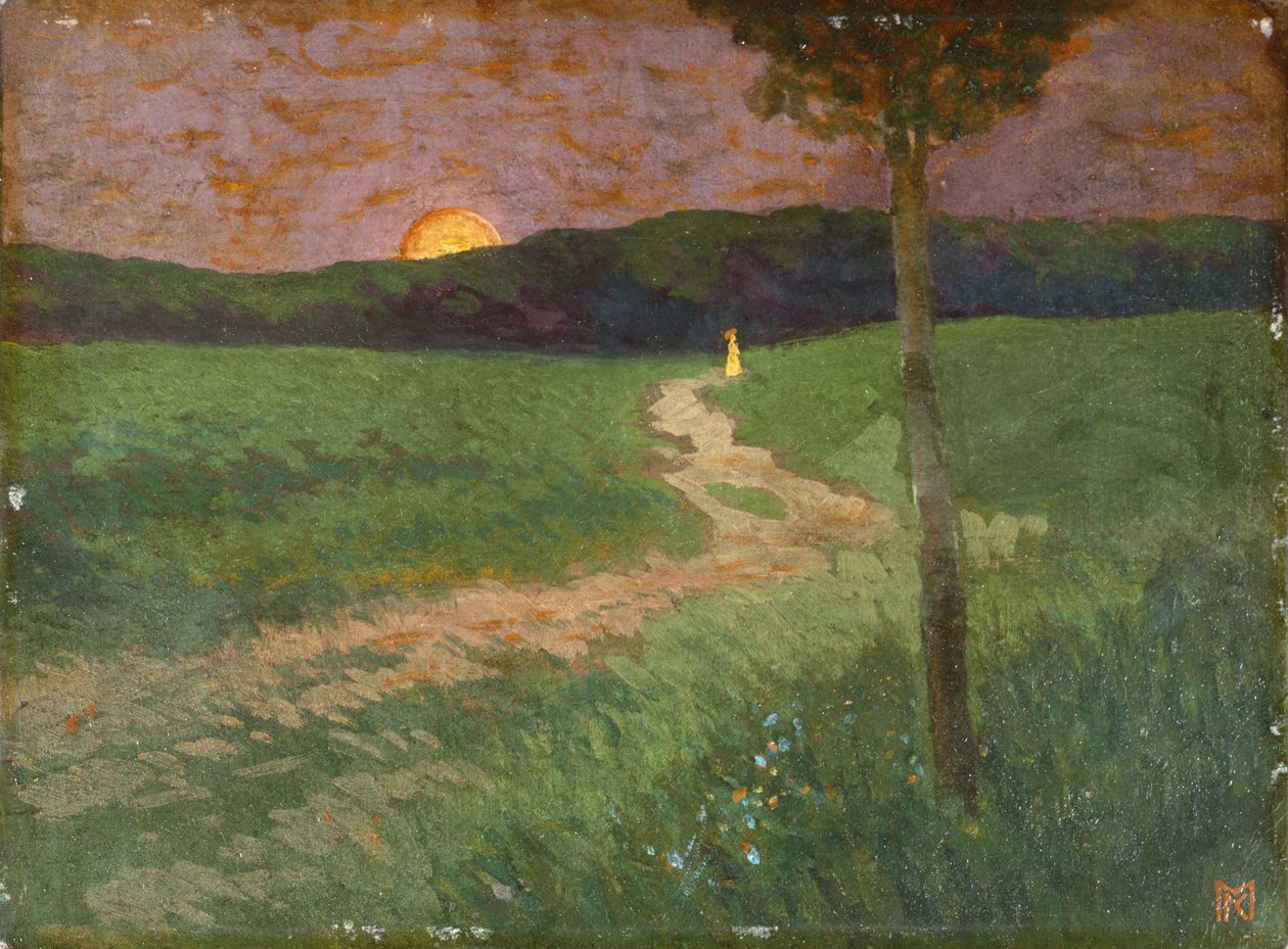 Zomeravond (olieverf op doek) door Koloman Moser