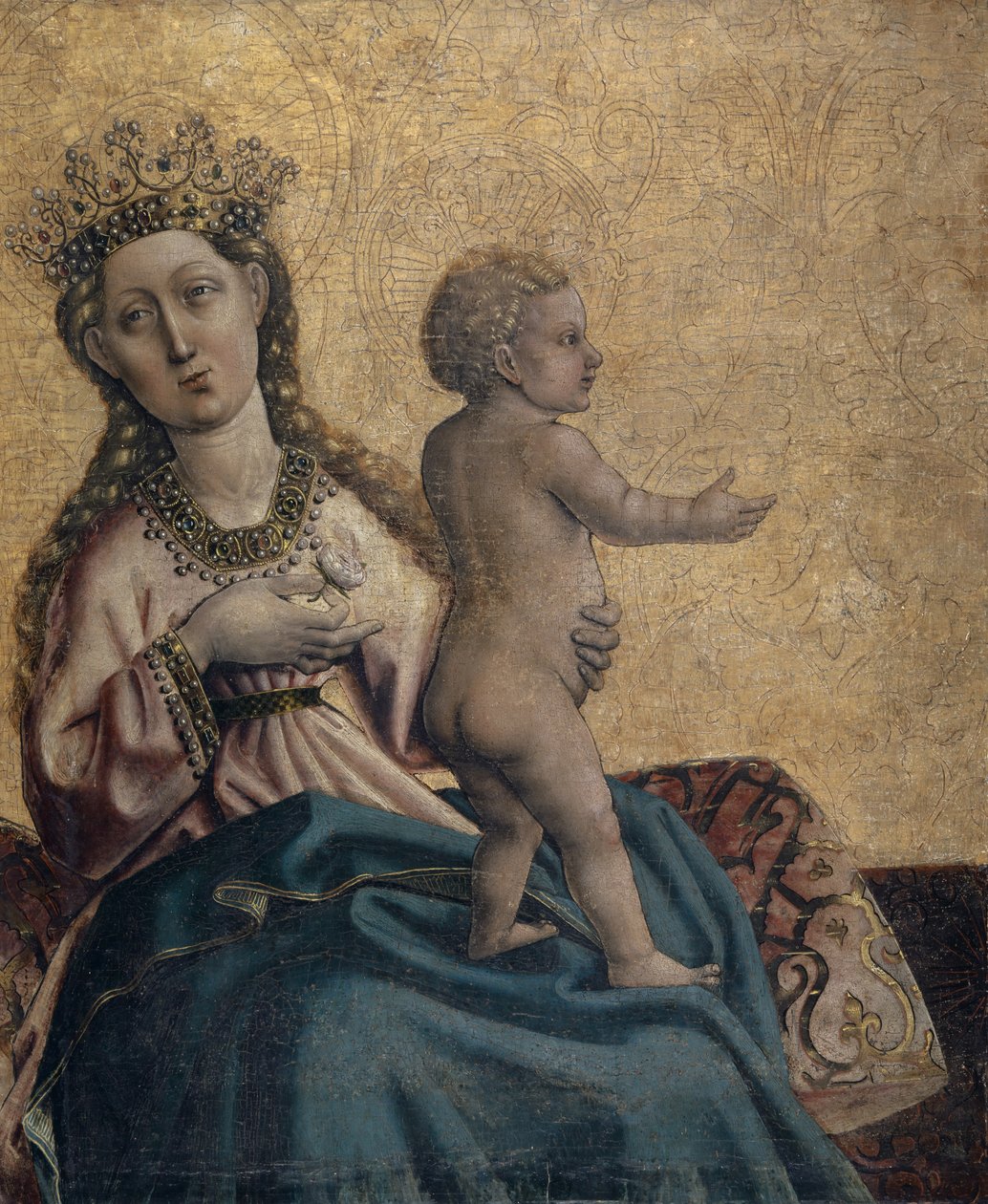 Maagd en Kind, Fragment van het altaar van Olsberg, zogenaamde Madonna van Olsberg, c.1437-40 door Konrad Witz