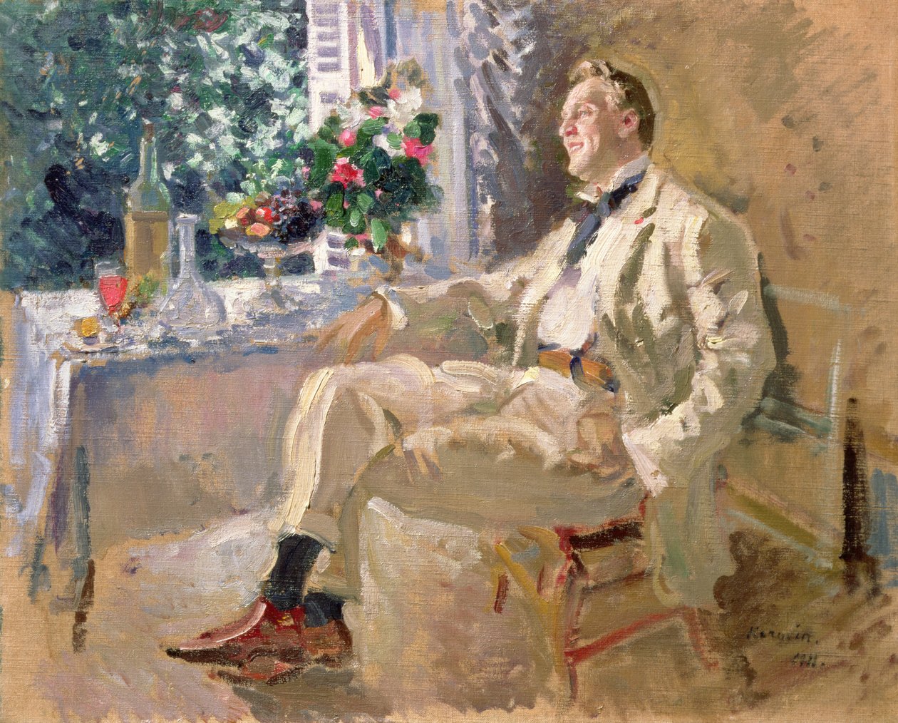 Portret van de Opera Zanger Feodor Ivanovich Chaliapin (1873-1938) 1911 door Konstantin Alekseevich Korovin