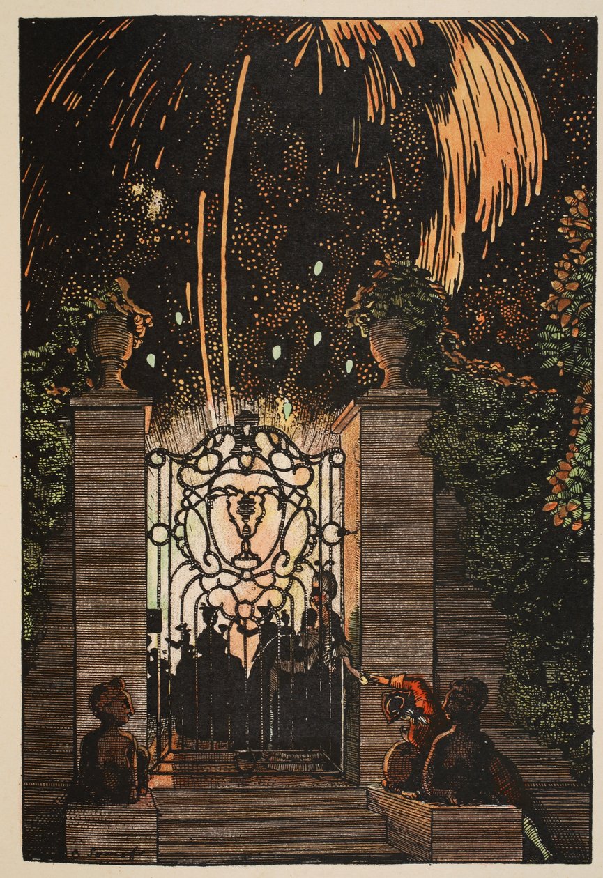 Vuurwerk, 1918 door Konstantin Andreevic Somov