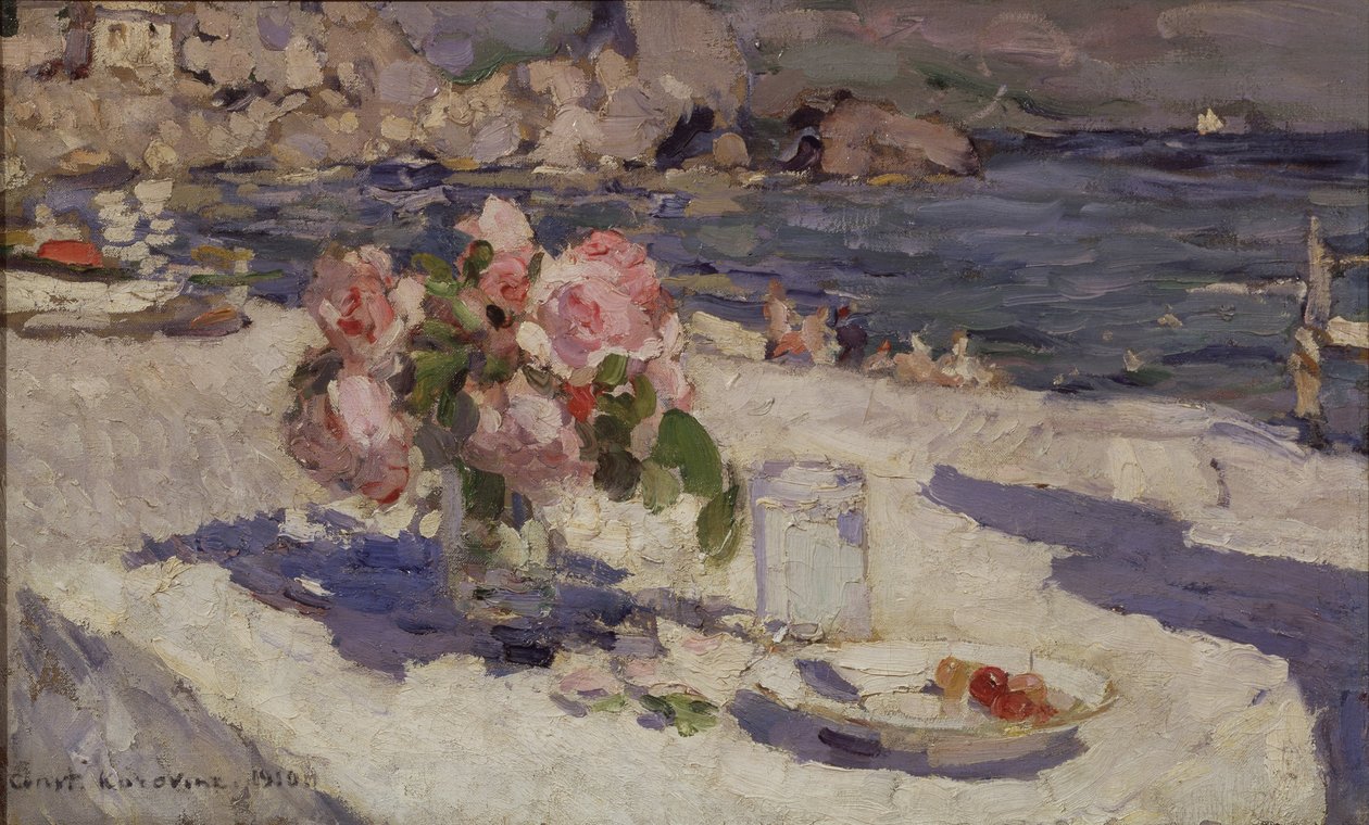 Aan de kust door Konstantin Alekseevich Korovin