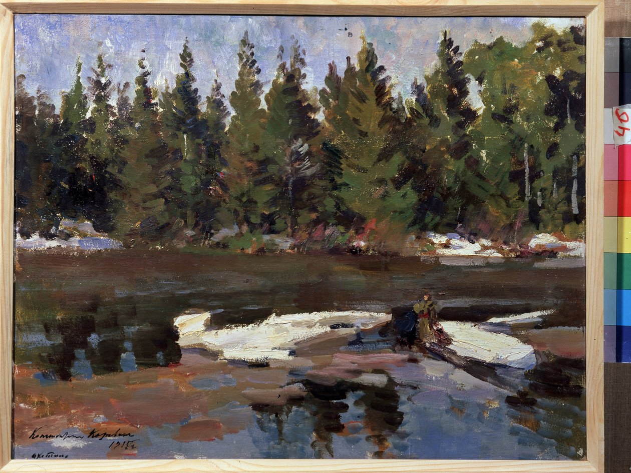 Lente door Konstantin Alekseevich Korovin
