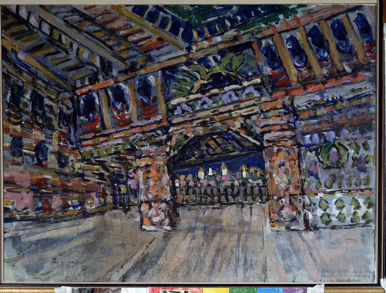 Decorontwerp voor de opera De Gouden Haan van Nikolai Rimski-Korsakov door Konstantin Alekseevich Korovin
