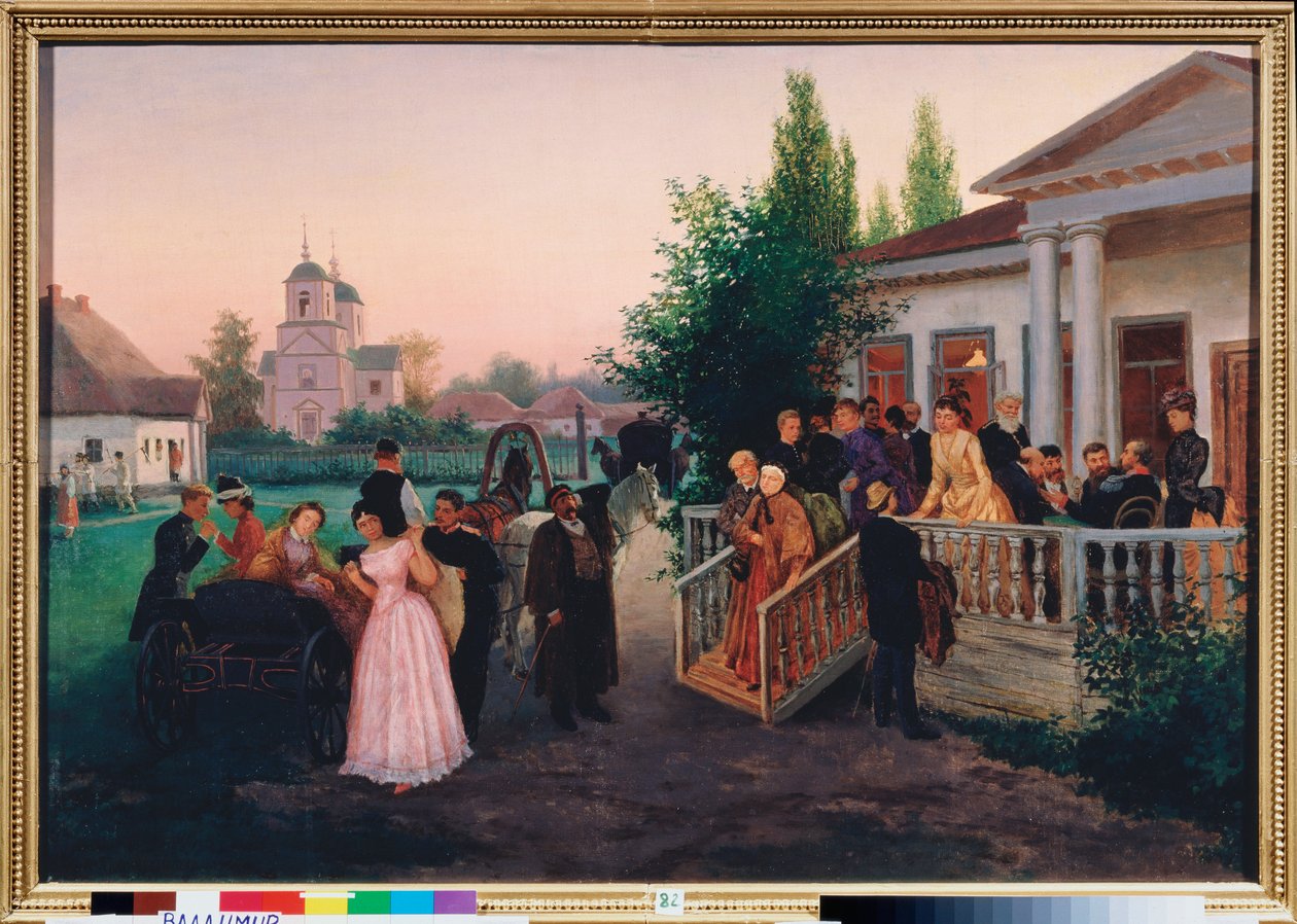 Vertrek van de bezoekers door Konstantin Alexandrovich Trutovsky