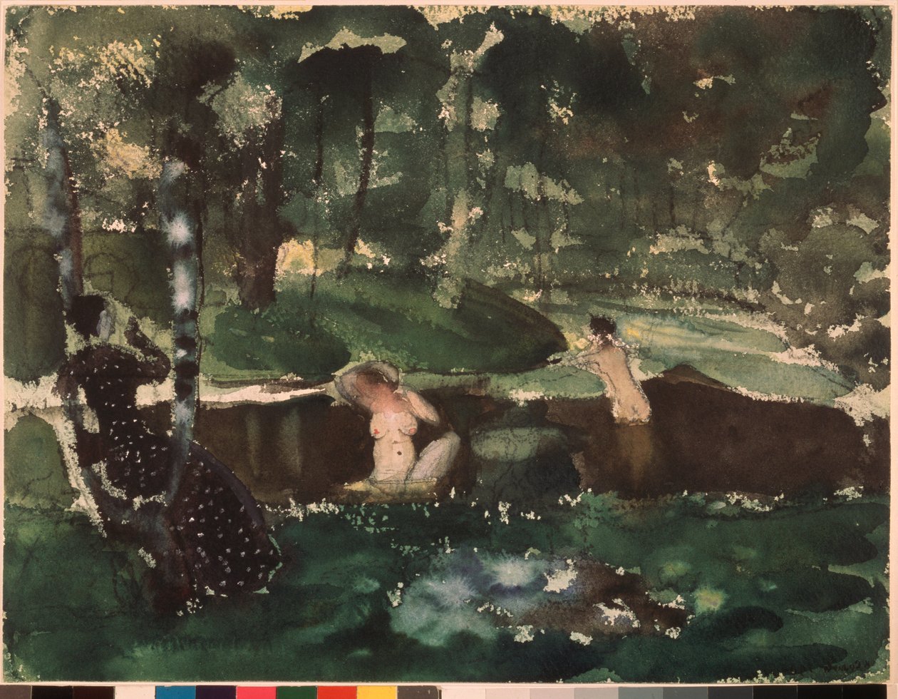 Baden door Konstantin Andreevic Somov