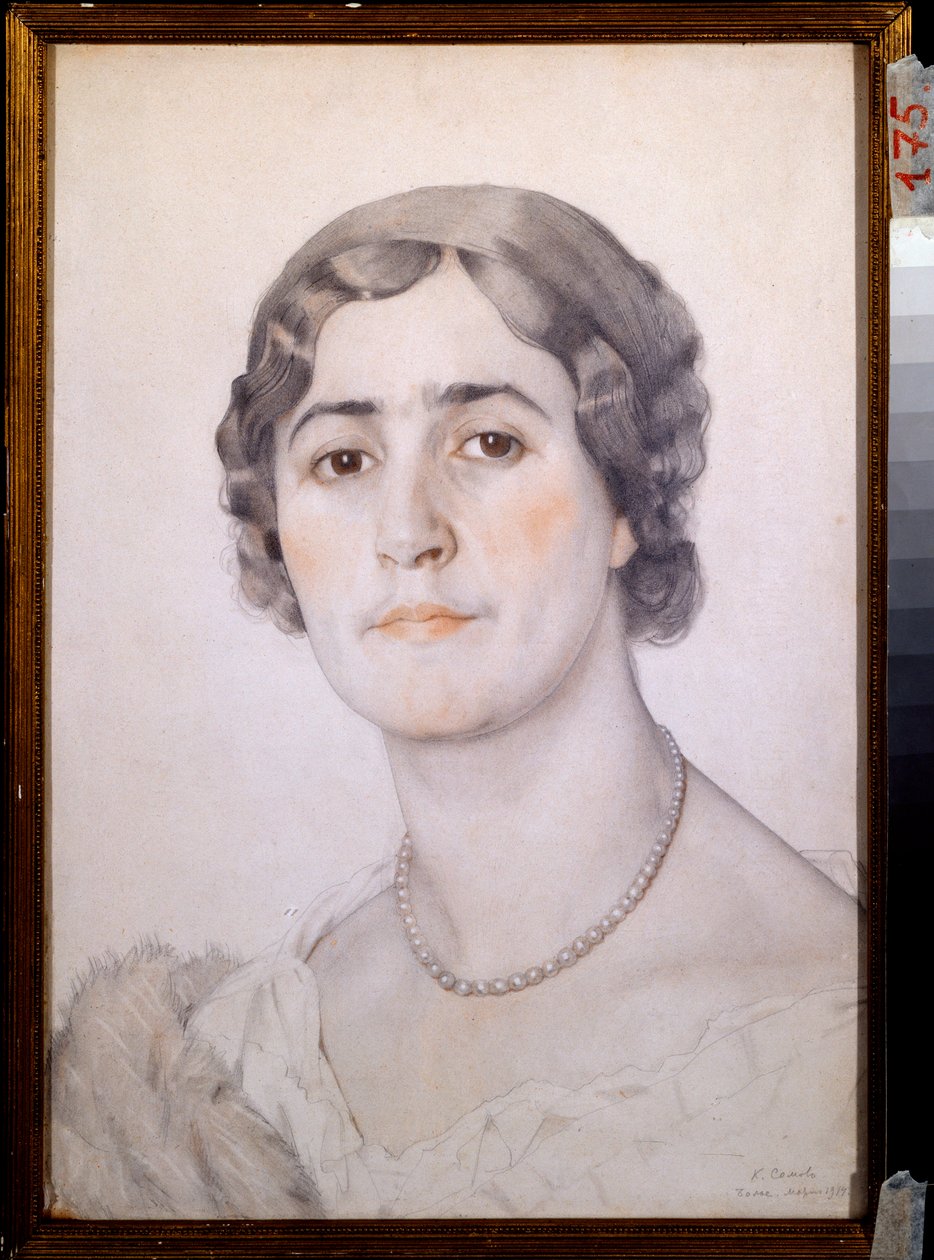 Portret van actrice D G Karysheva door Konstantin Andreevic Somov