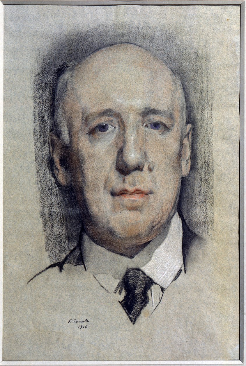 Portret van de schrijver Fyodor Sologub (1863-1927). Werk van Konstantin Andreyevich Somov (1869-1939) door Konstantin Andreevic Somov