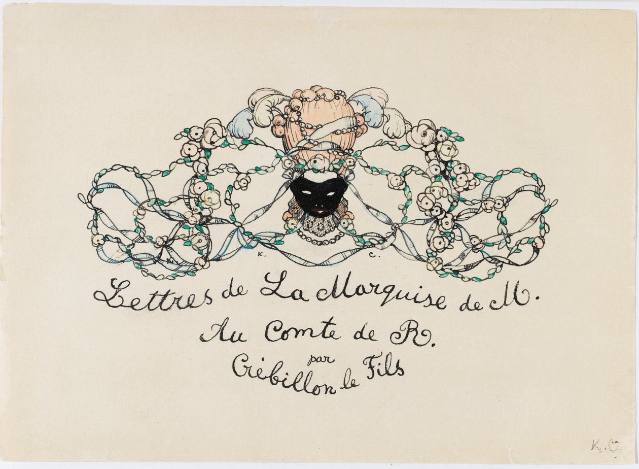 Vignet uit Le Livre de la Marquise, 1907 door Konstantin Andreevic Somov