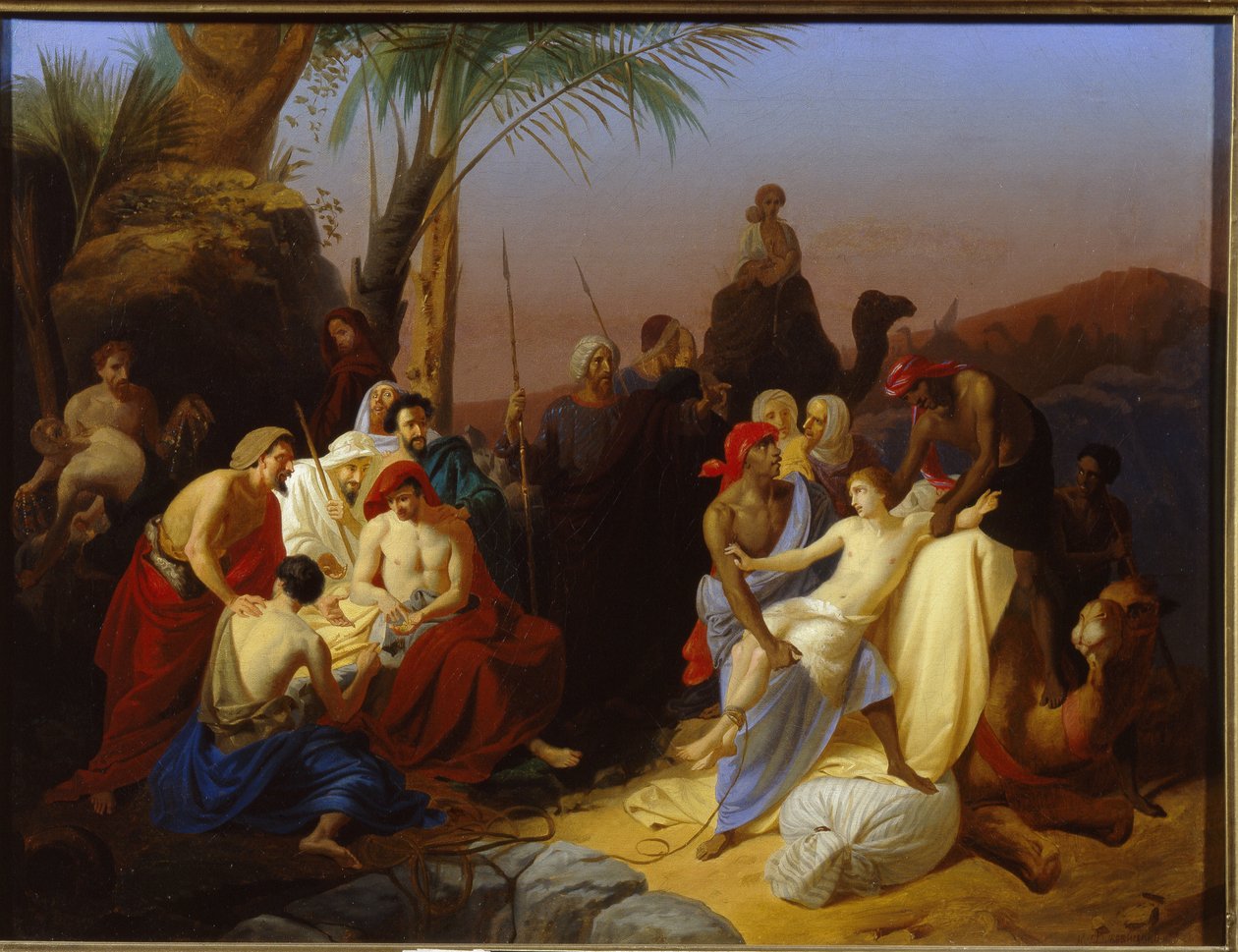 De verkoop van Jozef door Konstantin Dmitrievich Flavitsky