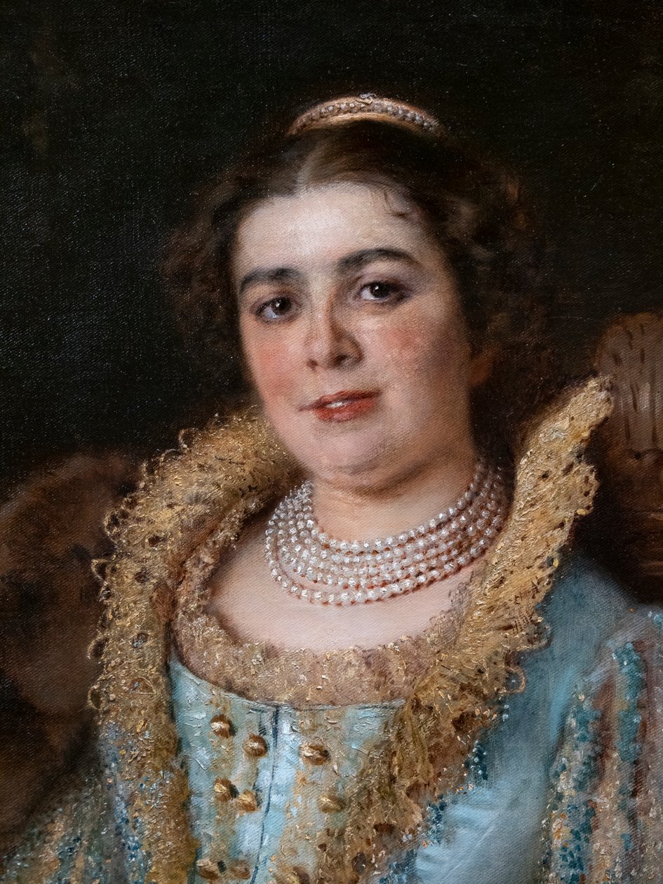 Portret van Varvara Alexeevna Morozova door Konstantin E Makovskij