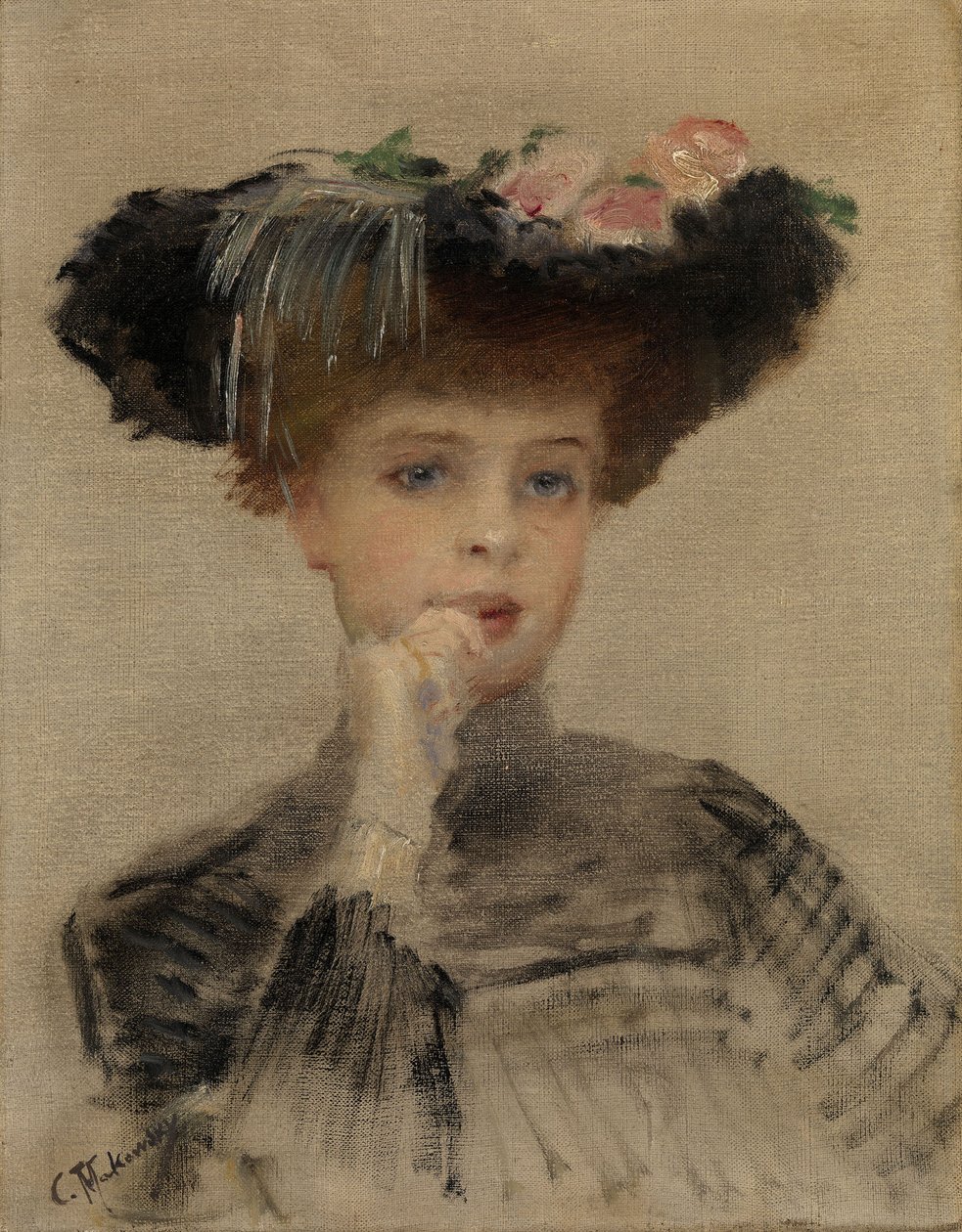 La Parisienne, 1902 door Konstantin Egorovich Makovsky