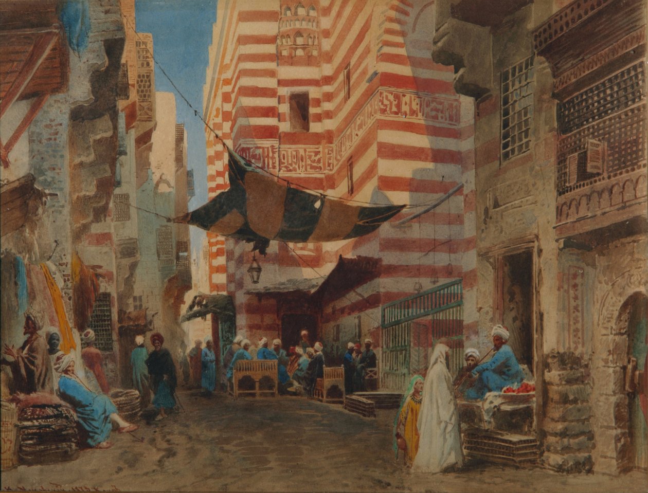 Op de straat van Caïro, 1873 door Konstantin Egorovich Makovsky