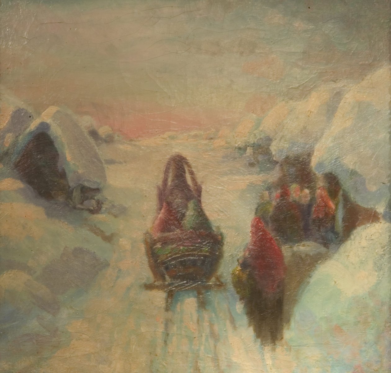 Winter. Slee rijden door Konstantin Konstantinovich Pervukhin