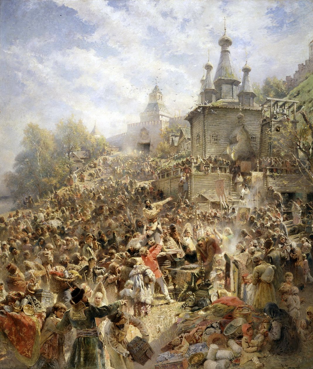 Beroep van Minin door Konstantin Makovsky