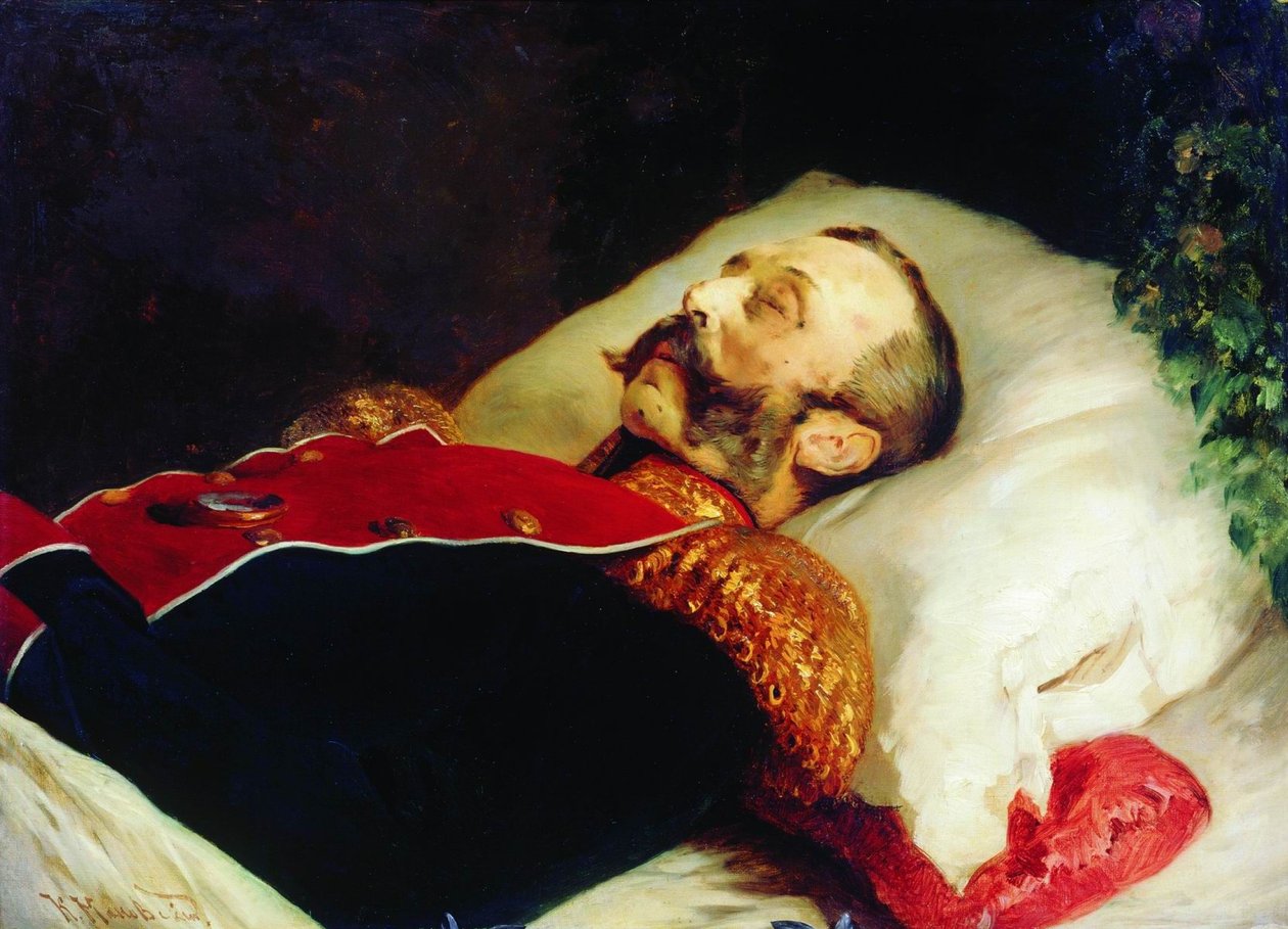 Konstantin Makovski Alexander II op het toneel 1881 door Konstantin Makovsky