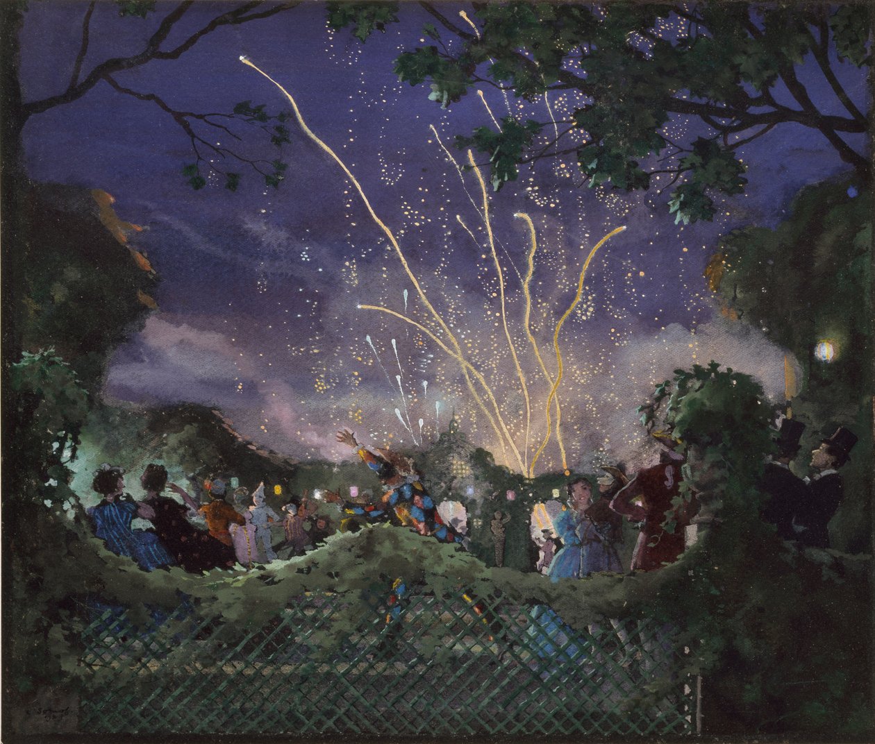 Vuurwerk, 1929 door Konstantin Somov