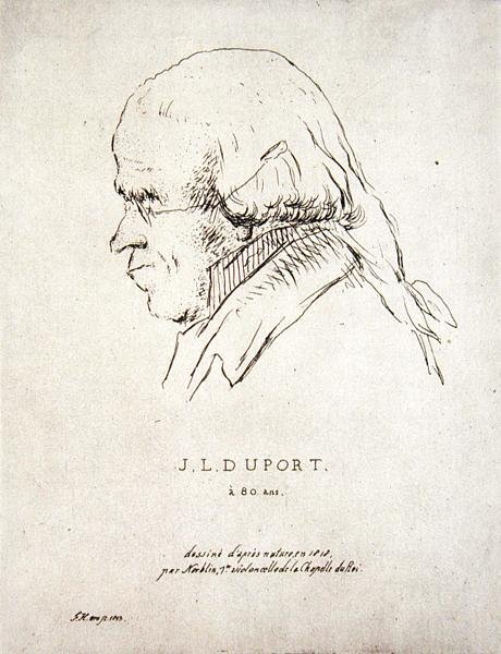 Jean-Louis Duport op 80-jarige leeftijd (1749-1819) door Korblin (after)