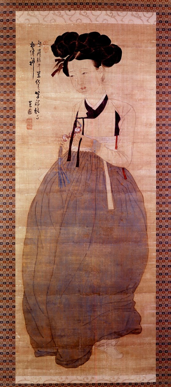 Koreaanse kunst: Portret van een geisha door Korean School