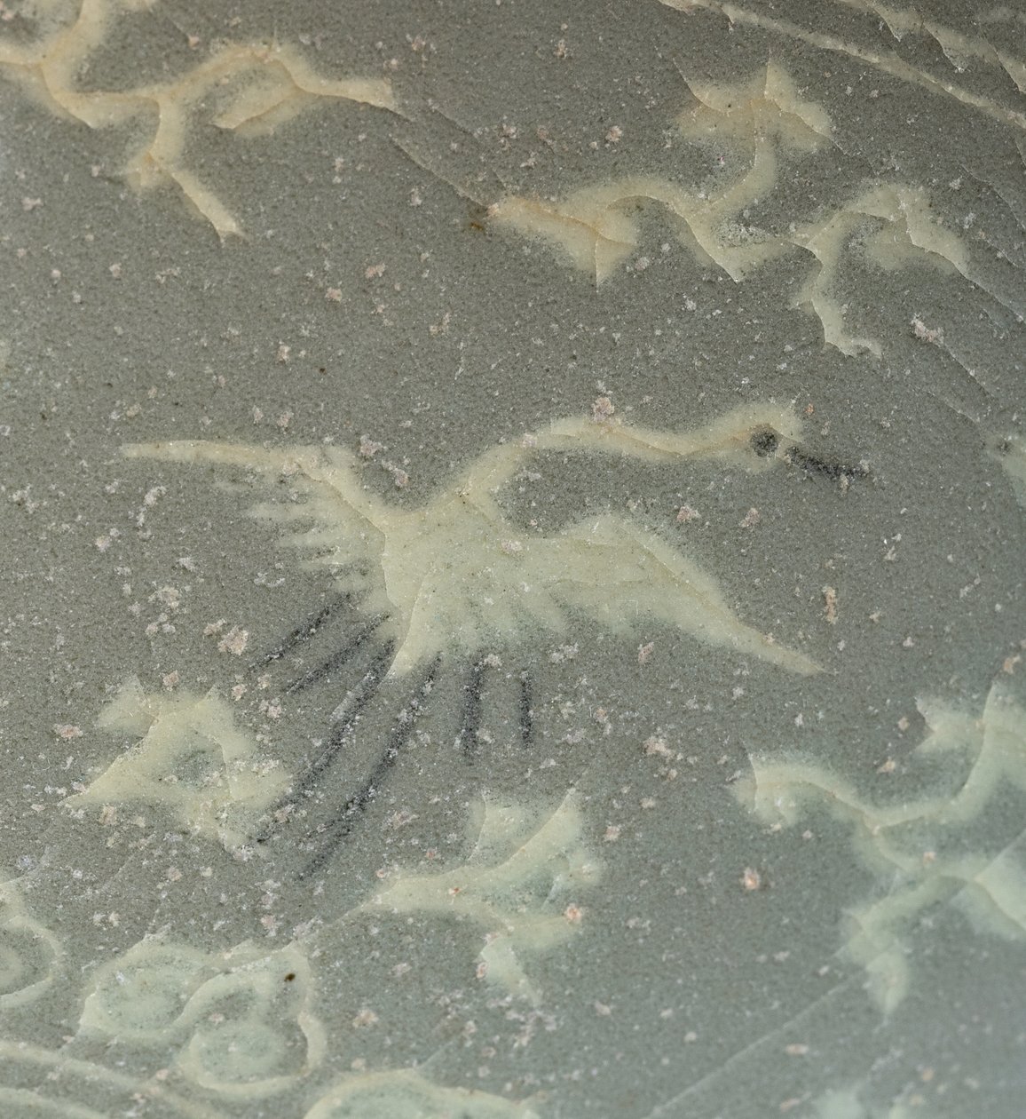 Kom met kraanvogels en wolken, ca.1150-1200 door Korean School